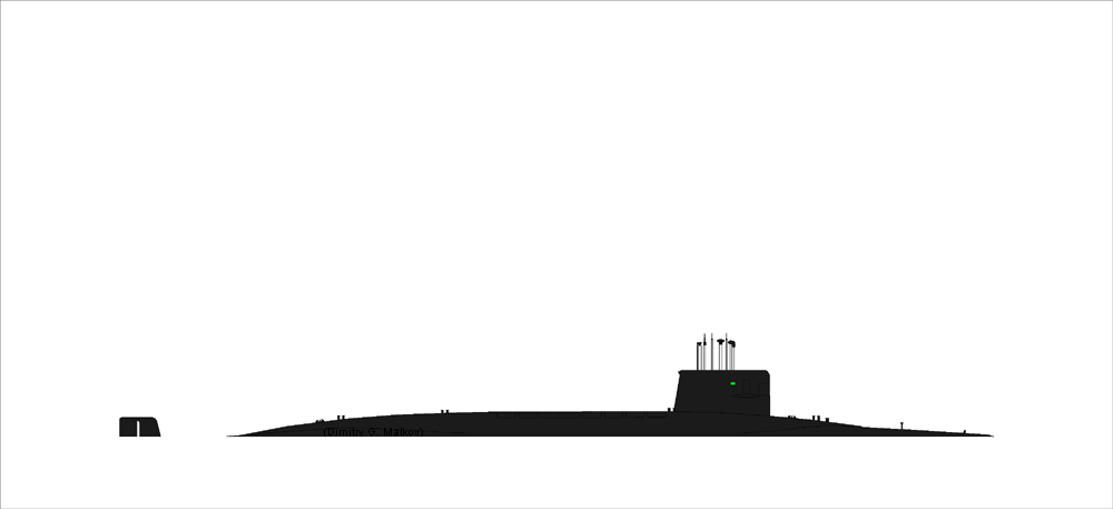 Le Redoutable (1964), Ballistic missile submarine, France, Malkov.gif