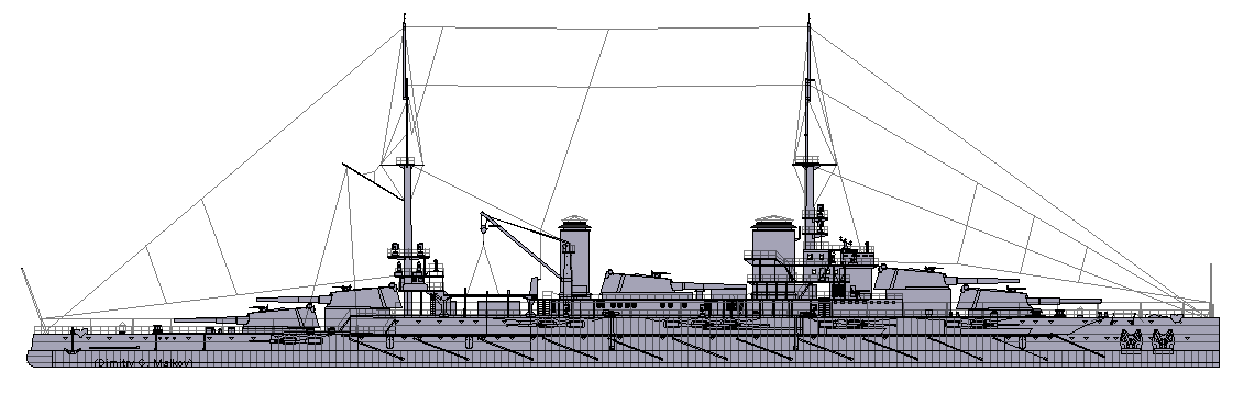 Bretagne (1912) Battleship, France Malkov.gif